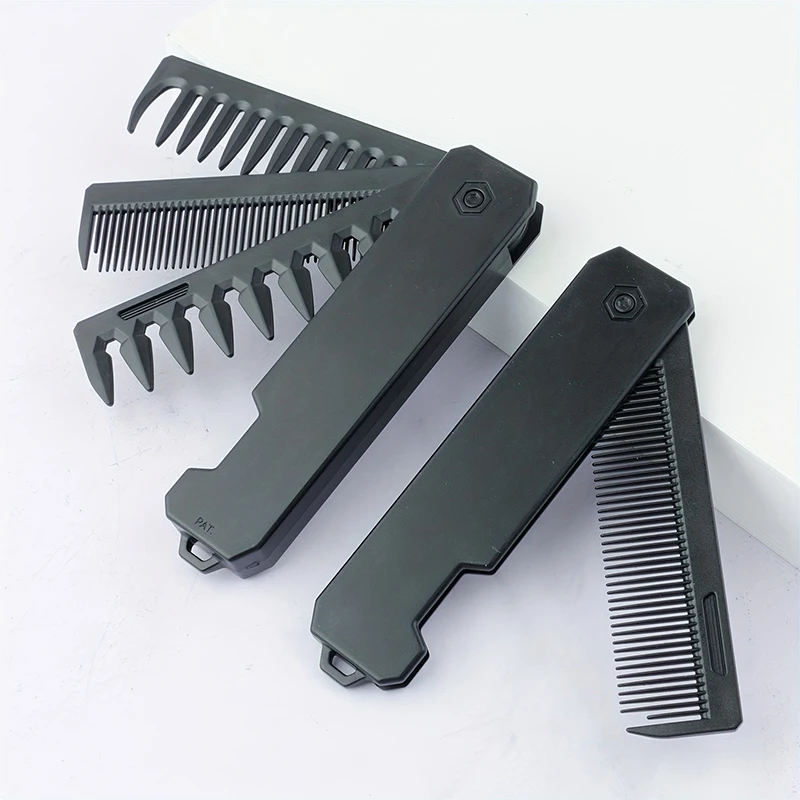 Men Grooming Hygiene - Sisir Jenggot Lipat 3-in-1 untuk Pria,