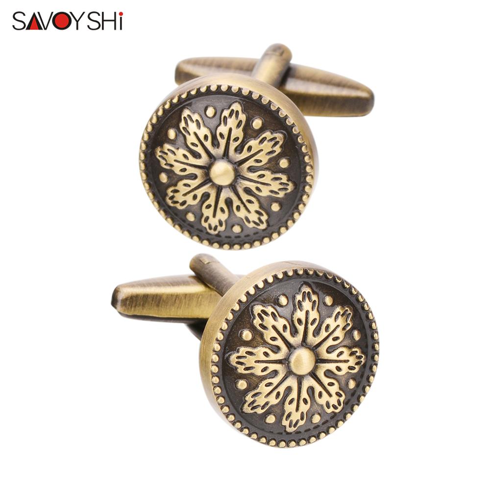 Men'S Grooming Brands - SAVOYSHI Kancing Manset Kemeja Pola Perunggu