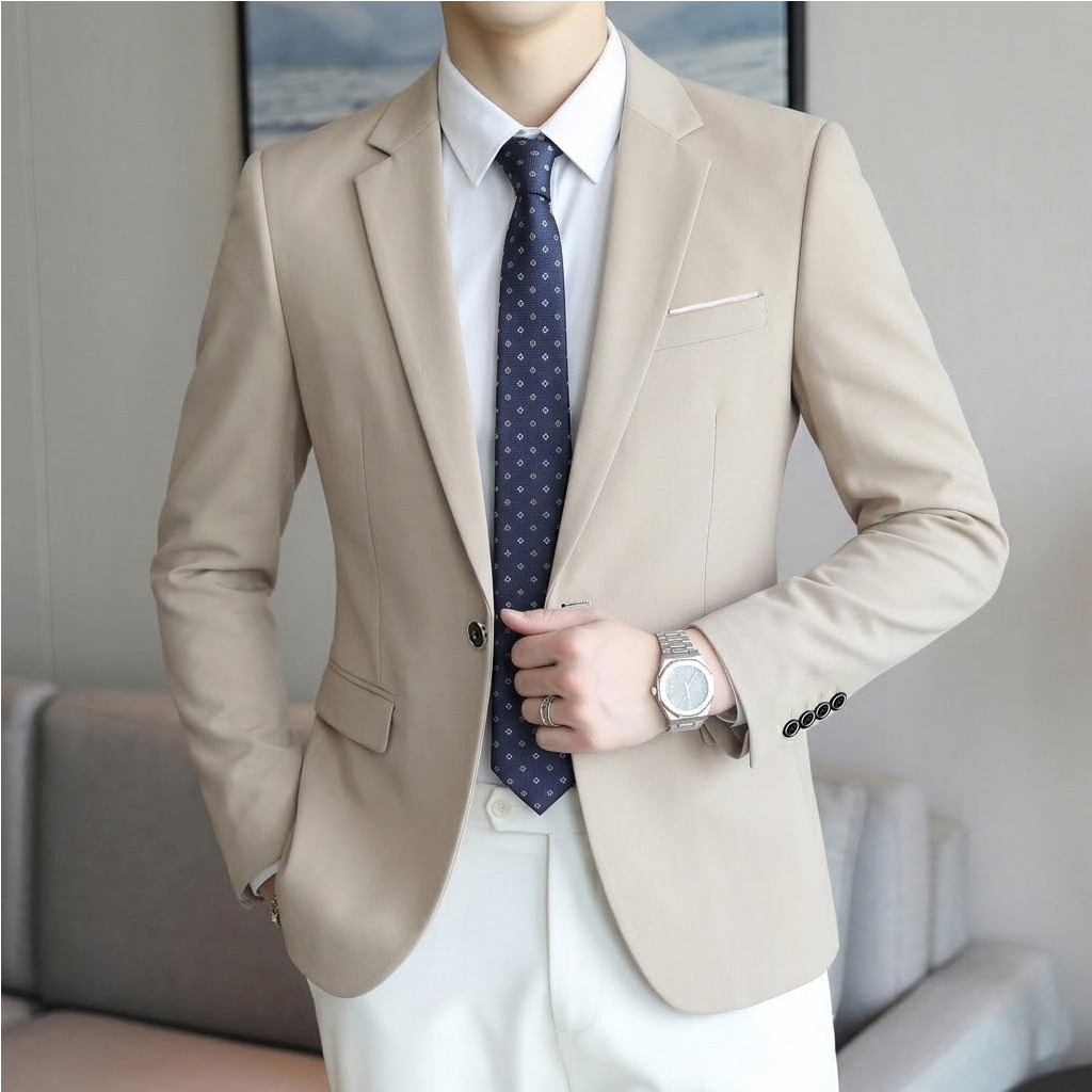 Blazer Pria Kasual Bisnis Warn - Men'S Grooming Brands ulasan dan harga