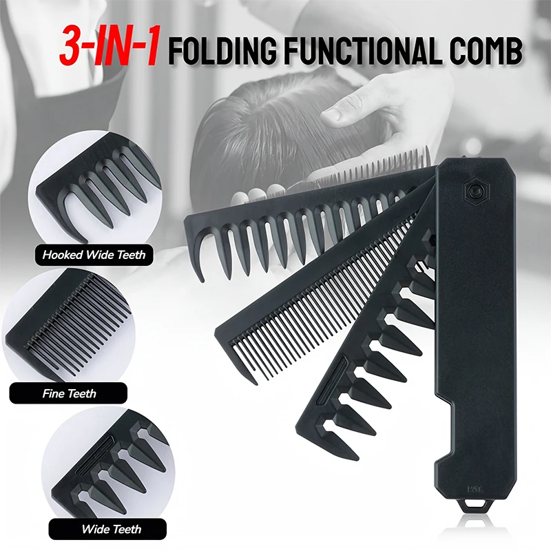 Sisir Jenggot Lipat 3-in-1 unt - Men Grooming Hygiene ulasan dan harga