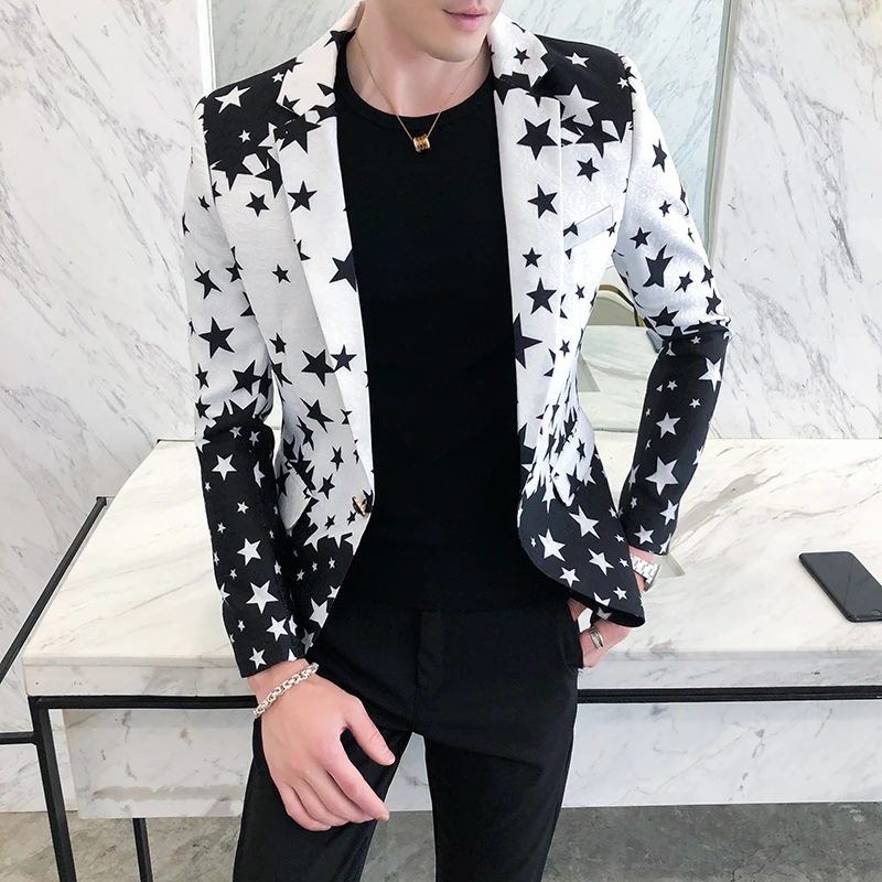 Blazer Slim Fit Motif Bintang  - Men'S Grooming Brands ulasan dan harga