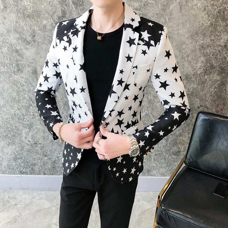 Blazer Slim Fit Motif Bintang  - Men'S Grooming Brands ulasan dan harga