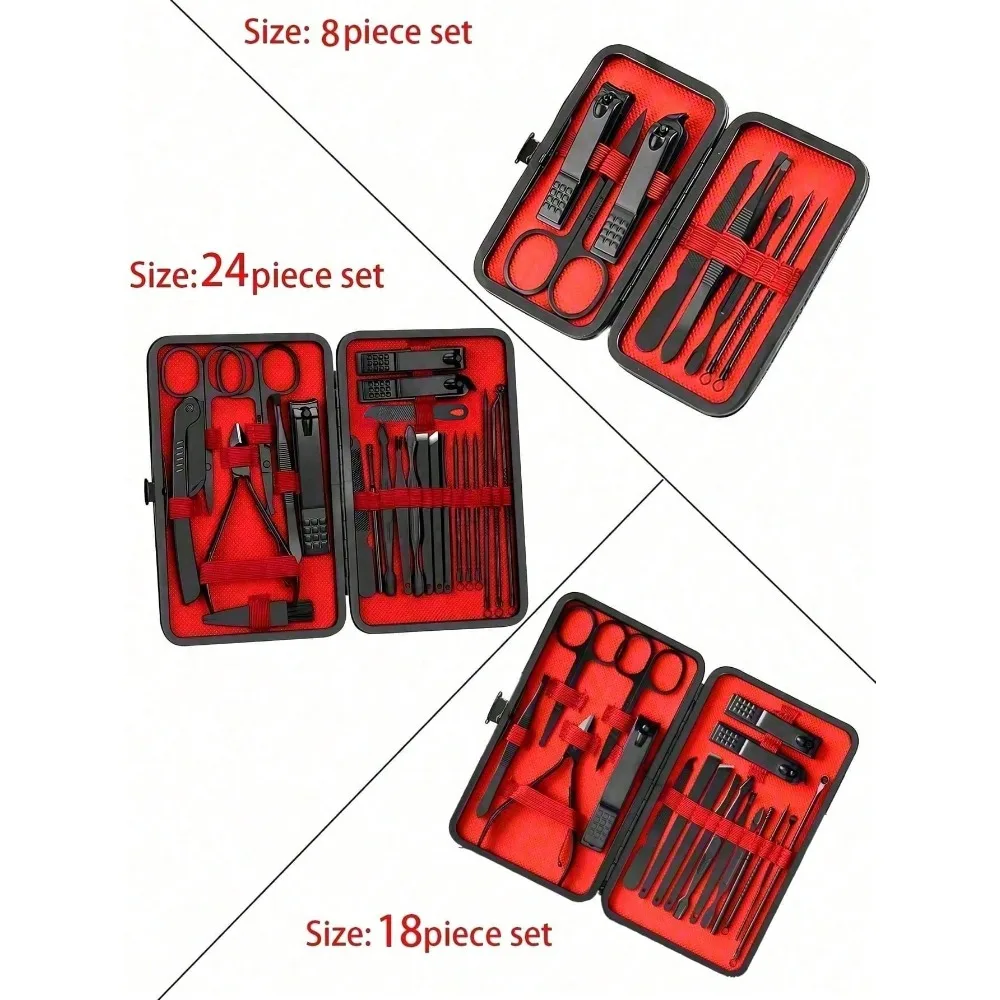 8/24pcs Set Manikur & Pedikur  - Men'S Grooming Gift Set ulasan dan harga