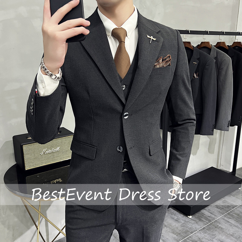 Setelan Jas Pria Warna Solid B - Men'S Grooming Brands ulasan dan harga