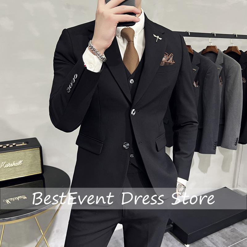 Setelan Jas Pria Warna Solid B - Men'S Grooming Brands ulasan dan harga